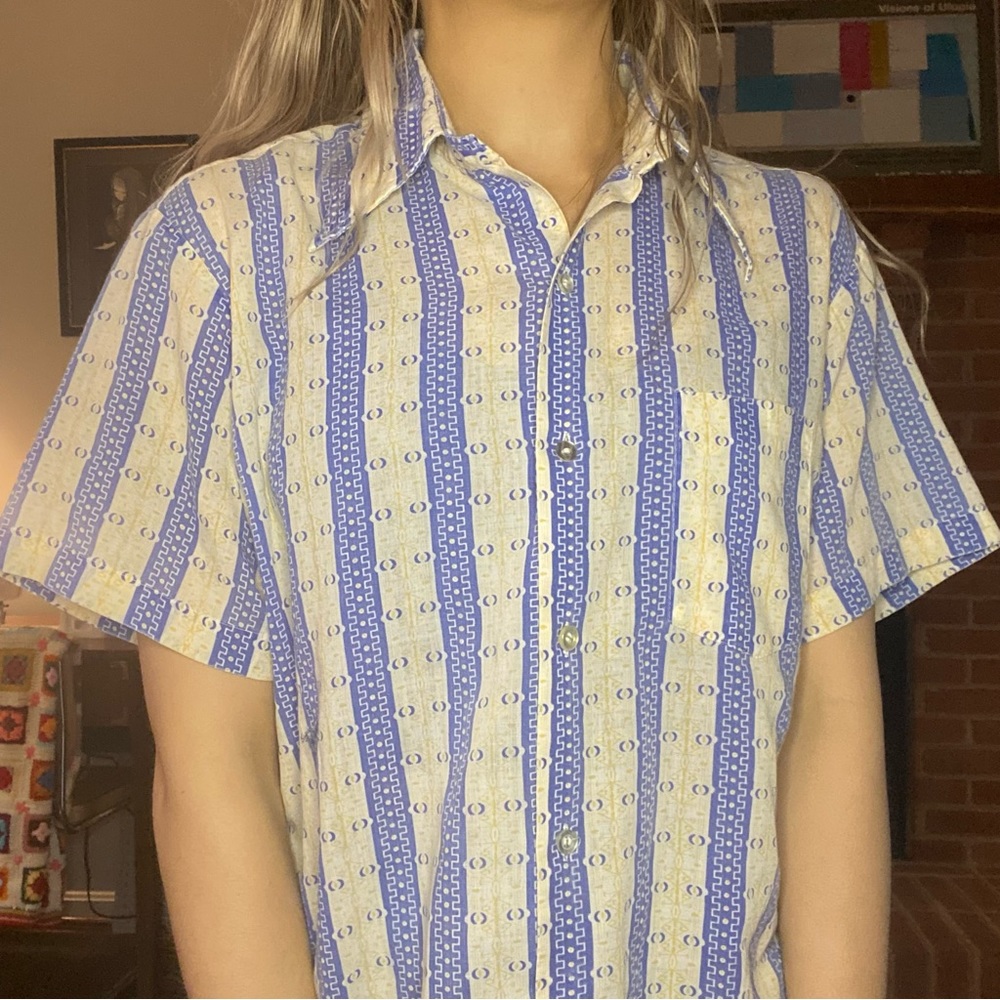 Vintage 1960s Bud Berma II Soft Cotton Button Up Short Sleeve Shirt Unis…